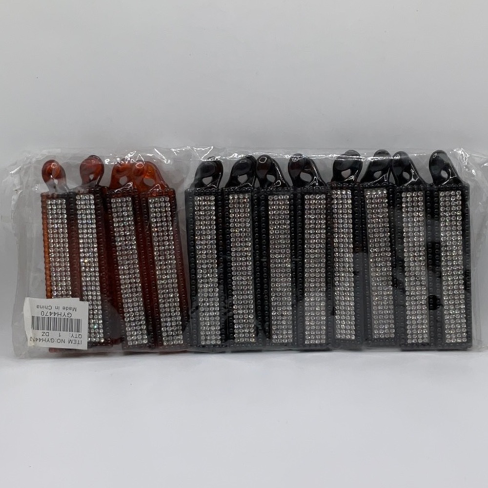 Rhinestone Hair Clips Set NWT